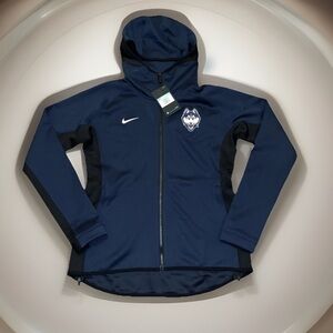 Nike UConn Huskies Basketball Performance Full-Zip Hoodie Jacket Sides UnZip NWT